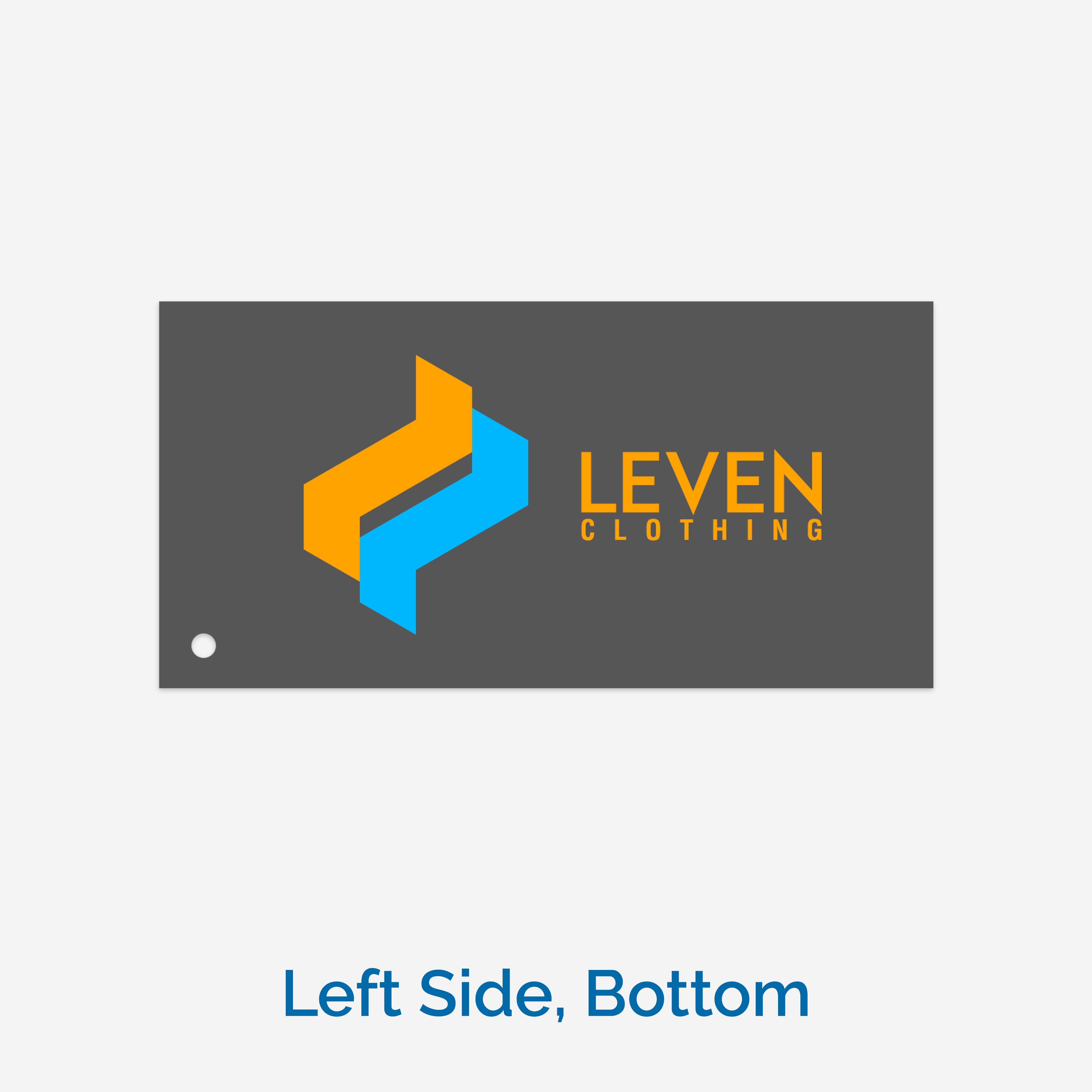 Left Side, Bottom Hole Drilling Position Print Clothing Hang Tags